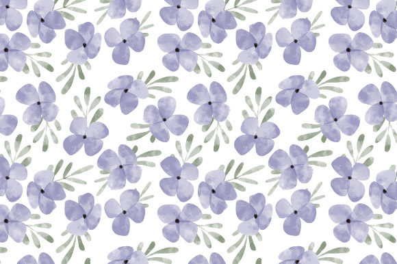 Download Purple Flower Watercolor Pattern - Watercolor pattern Collection