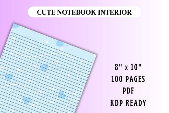 Download Blue Hearts and Lines Journal Interior - Blue hearts Collection
