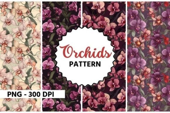 Download Orchids Flower Watercolor Pattern - Watercolor pattern Collection