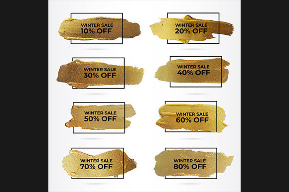 Download Watercolor Gold Brush Stock Sale Offer - Old Collection