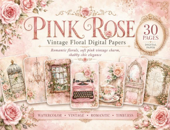 Download Vintage Birdcage Rose Journal Papers - Journal papers Collection