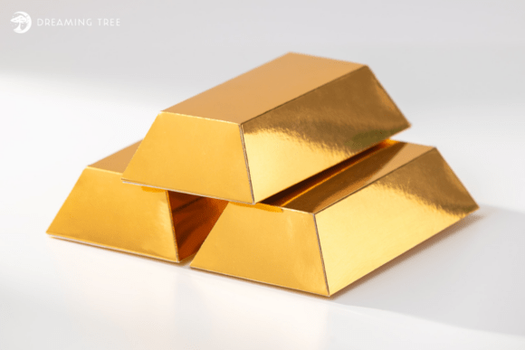 Download Gold Bar Favor Box SVG - Old Collection