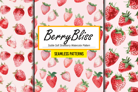 Download Soft Strawberry Watercolor Pattern Art - Watercolor pattern Collection