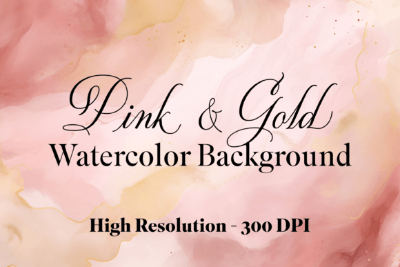 Download Pink &amp; Gold Watercolor Background - Old Collection