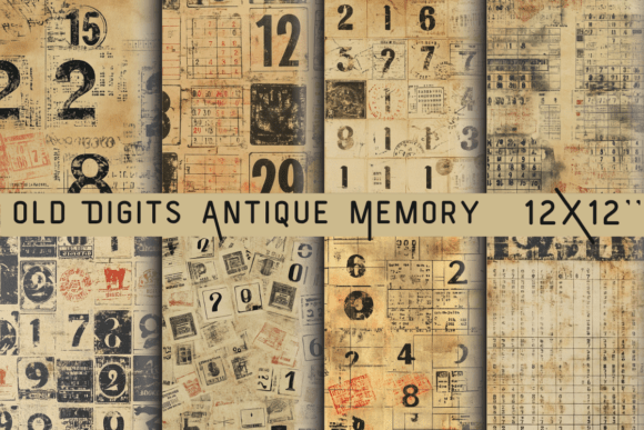 Download Old Digits Antique Memory Sheets - Old Collection