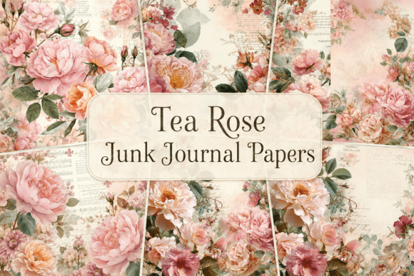 Download Tea Rose Junk Journal Papers - Journal papers Collection