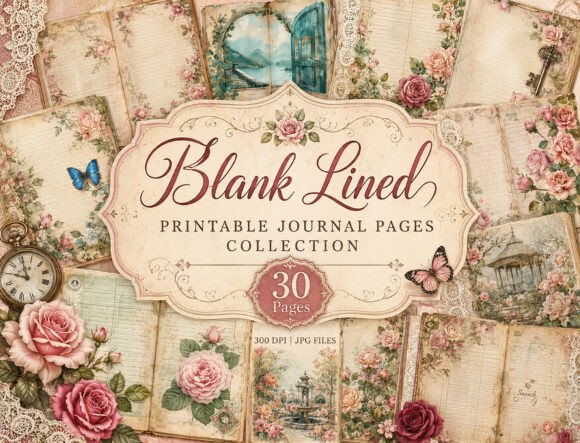 Download Antique Floral Junk Journal Papers - Journal papers Collection