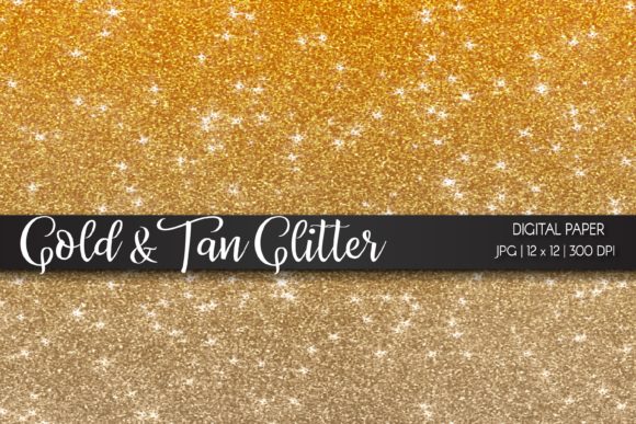 Download Gold and Tan Glitter Digital Paper - Old Collection