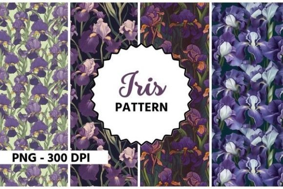 Download Iris Flower Watercolor Pattern - Watercolor pattern Collection