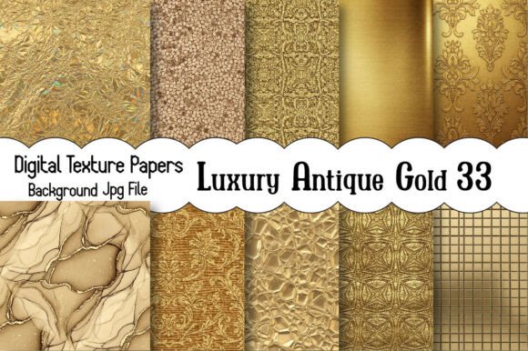 Download Luxury Antique Gold Digital Paper - Old Collection