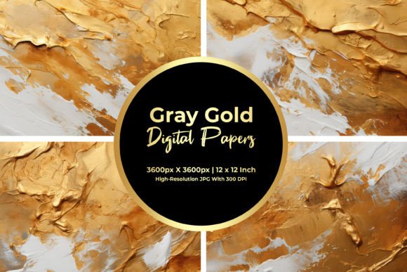 Download Gray Gold Digital Paper - Old Collection