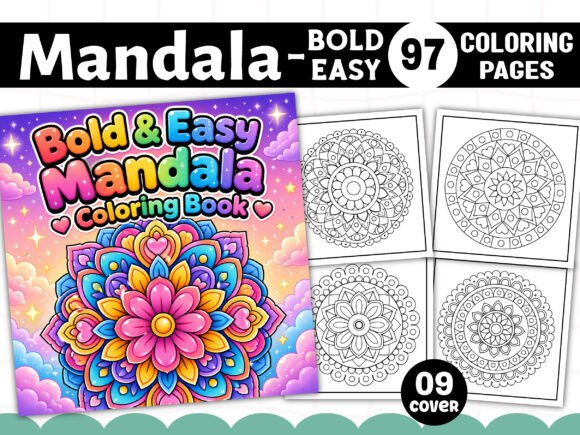 Download Bold and Easy Mandala Coloring Pages - Old Collection