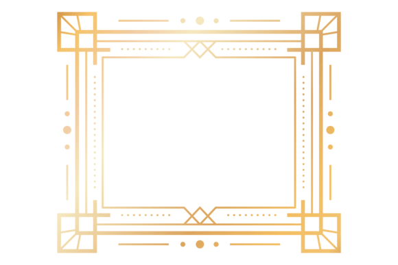 Download Vintage Geometric Frame. Golden Line Ret - Old Collection