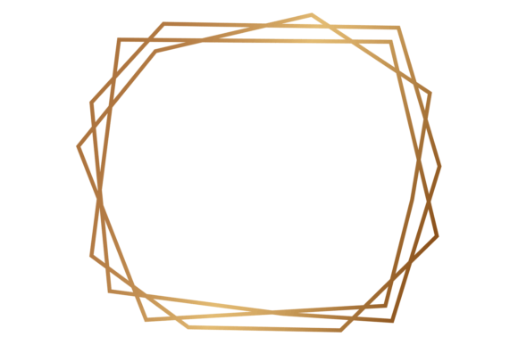 Download Gold Geometric Frame. Art Deco Polygonal - Old Collection