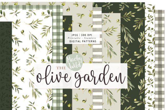 Download Olive Garden Seamless Watercolor Pattern - Watercolor pattern Collection