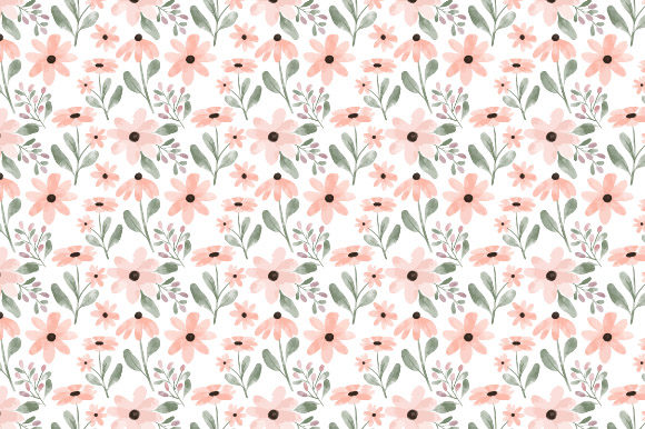 Download Peach Petal Flower Watercolor Pattern - Watercolor pattern Collection