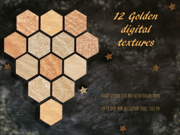Download Luxury Metallic Gold Digital Paper Set - Old Collection