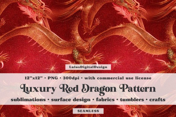Download Flying Gold Dragon Seamless Pattern - Old Collection