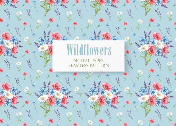 Download Meadow Flower Watercolor Pattern. Summer - Watercolor pattern Collection