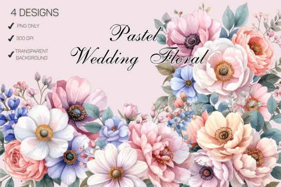 Download Pastel Wedding Floral PNG - Premium Resources